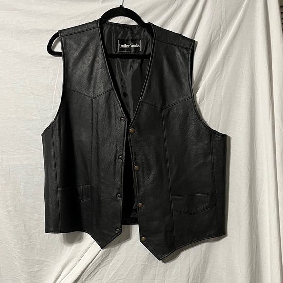 Leather Works Other - Men's Classic Black Vest